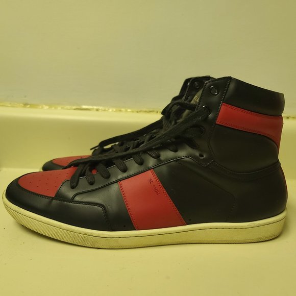 *RARE* Saint Laurent YSL Men's Red Black - Picture 8 of 10